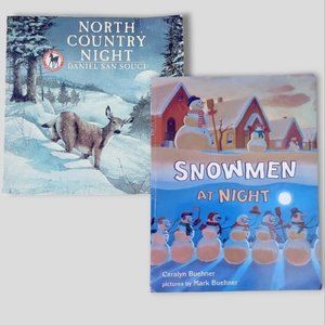 Winter/Night Children's Books Duo- "Snowmen at Night" + "North Country Night"